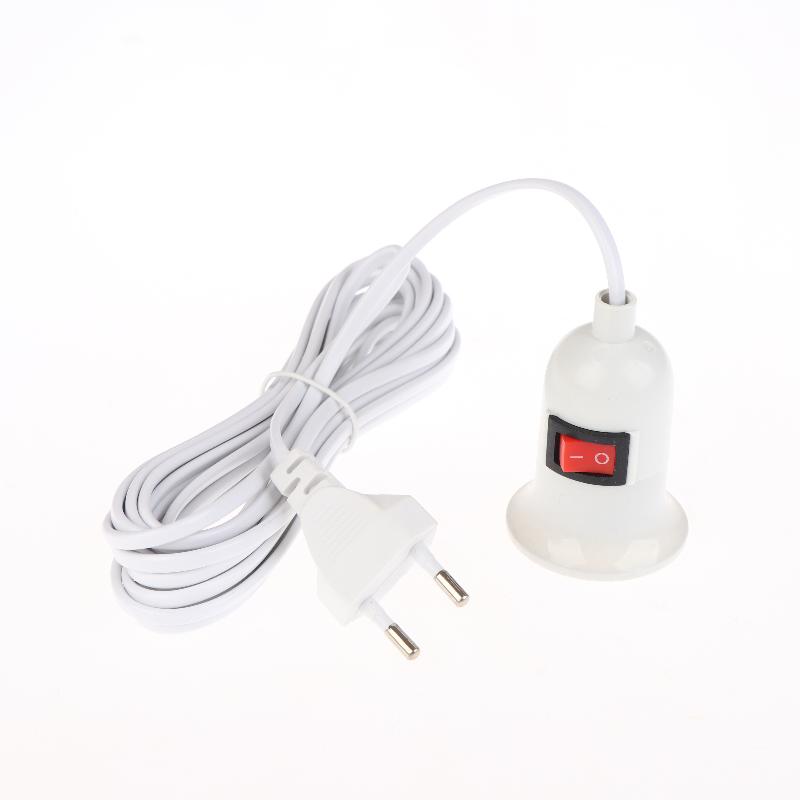 1Pcs Garden Lampholder With 3/5 Meters Cable Eu Plug E27 Hanging Indoor Plants Light Holder With On/Off Switch Lamp Holder