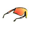 Rudy Project DEFENDER Sports Black Matte Orange Sunglasses, Frame, Multi-Laser Lenses, SP524006-0020