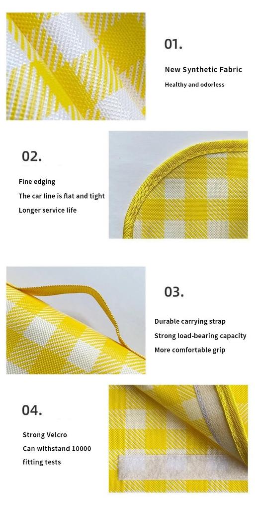 Lightweight Handbag Picnic Sheet Leisure Sheet for Mountain Outdoor Cherry Blossom Viewing 150cm X Type/portable (checkered Pattern) Swimming, Parks,