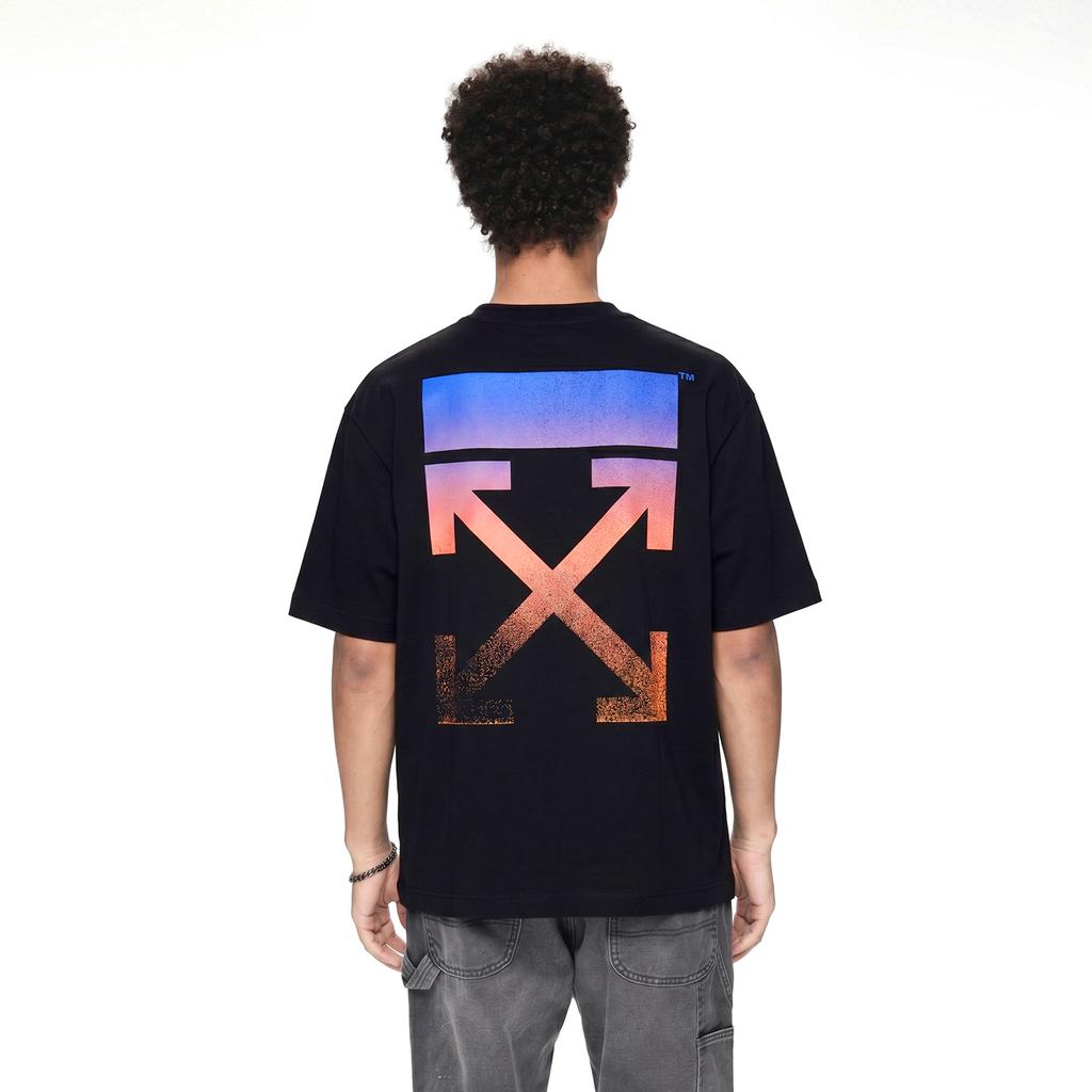 Off-White Ss26 American Street Style Gradient Spray Arrow Design Fashion Light Luxury Trendy Versatile Short Sleeve T-Shirt Unisex Tops OFFTEGLOG325Q