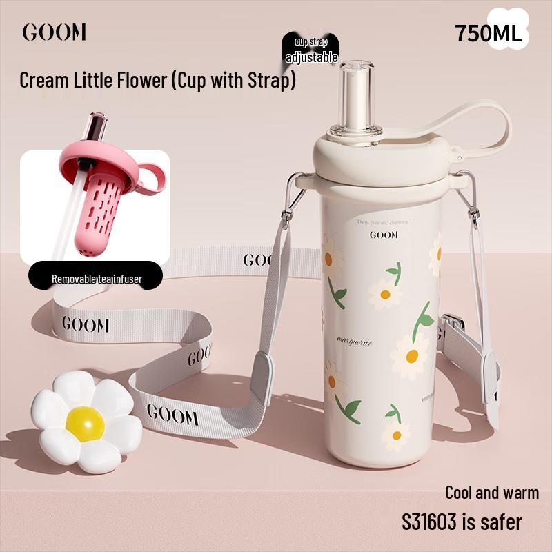 GOOM 750ml Temperature Control Stainless Steel Tumbler