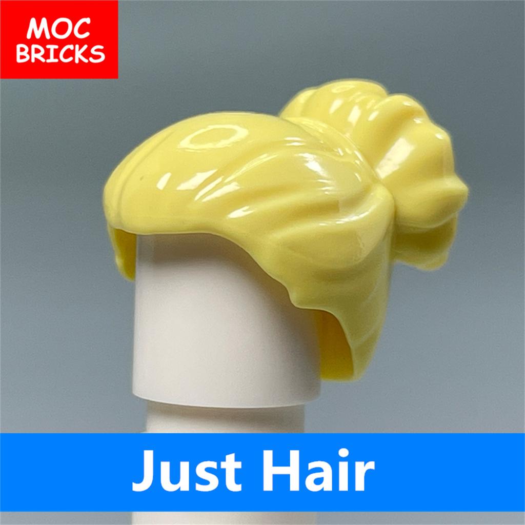 5 Stück/Los MOC Steine Weibliche Haare Zusammengebaute Partikel Bausteine Zubehör Kinderspielzeug Plastikpuppen