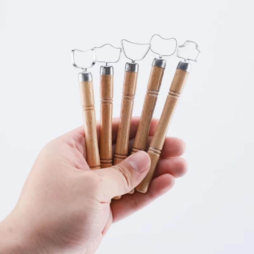 5 Pcs/set Texture Sculpture Pottery Tool Diy Craft Pottery Handle Making Tool  Handle Shaping