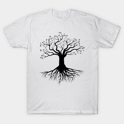 T-Shirt Damen Baum Harajuku Print Kawaii T-Shirt Sommer Kurzarm Damen T-Shirt Top Tee