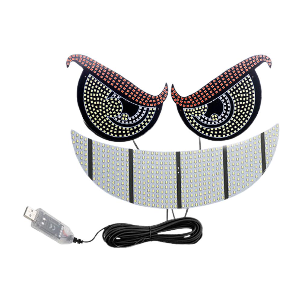 

Новый Динамический Свет Дьявольский Глаз Светодиодный Декоративный Предупреждающий Свет на Заднее Стекло с 11 Режимами для Аксессуаров для Модификации Авто