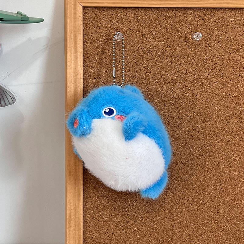 1Pcs Soft Simulation Animal Whale Small Pendant Turtle Ocean Animal Plush Keychain Starfish Pp Cotton Plush Toy Home Decoration