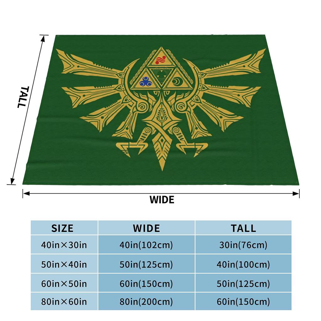Z-Zelda Legends Game Cartoon Blanket Fleece Summer Cool Symbol Breathable Super Warm Throw Blanket for Bed Travel Quilt