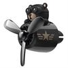 Car Bear Pilot Stylish Clip Type Air Conditioner Mounted Disinfecting Present Gift Car Decoration (Black)