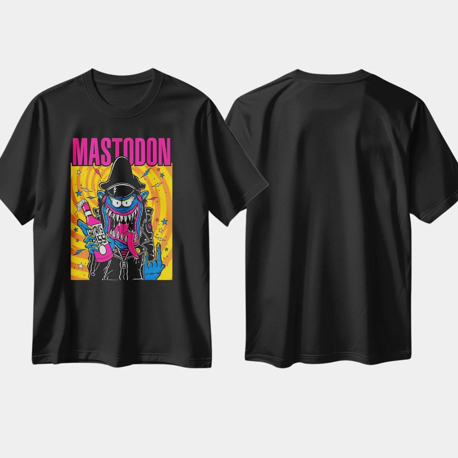

Heavy Metal Band T-shirt Mastodons Graphic Music Fan Gift - Pure Cotton Breathable Short-sleeved Men s Shirt S чёрный