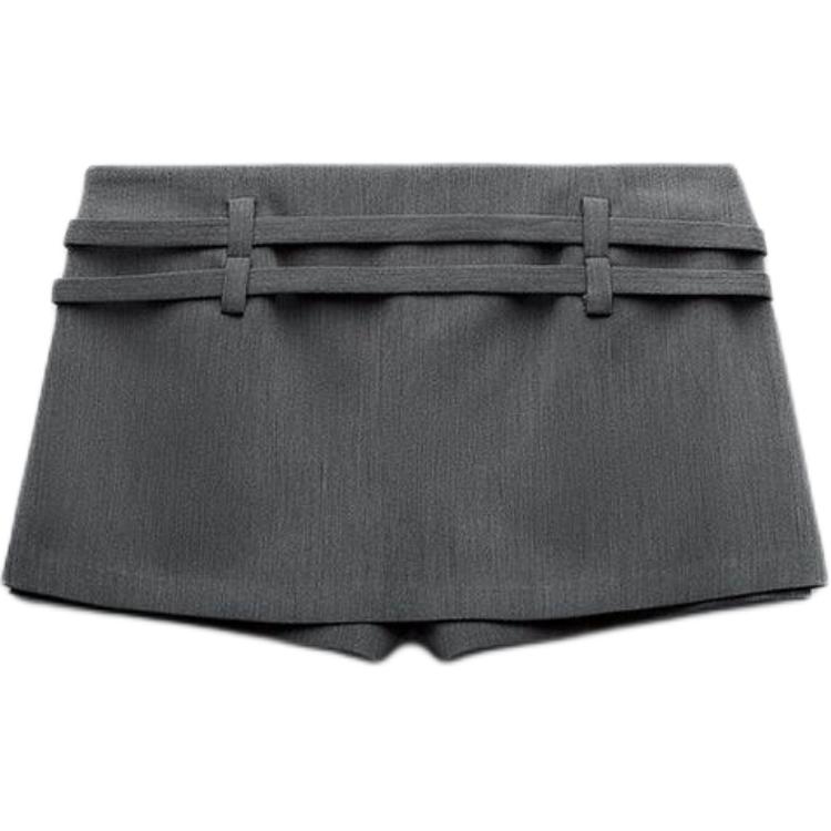 Zara Solid Color Button Decor High Waist Casual Skirt Women skirts 2553140-801