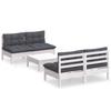 Vidaxl 5-Cz. Garden Lounge Set, Anthracite Cushions