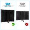 AGPTEK Microphone Isolation Studio Microphone Sound Absorbing Foam Marantz Vocal Reflection Microphone Stand Sound Shield Recording Sound Absorbing