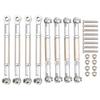 8Pcs Upgrade Metal Pull Rod Steering Pull Rod for WPL MN Feiyu 1 16 RC Car Spare PartsSilver