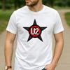 Vintage U2 Star Logo Graphic T Shirt Unisex Cotton Short Sleeve Rock Band Music Fans Casual Tee Festival Merch