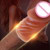 Realistic Penis Extension Cock Sleeve Reusable Silicone Penis Enlarger Delay Condoms For Men Adult Sex Toys Penis Glans Cover