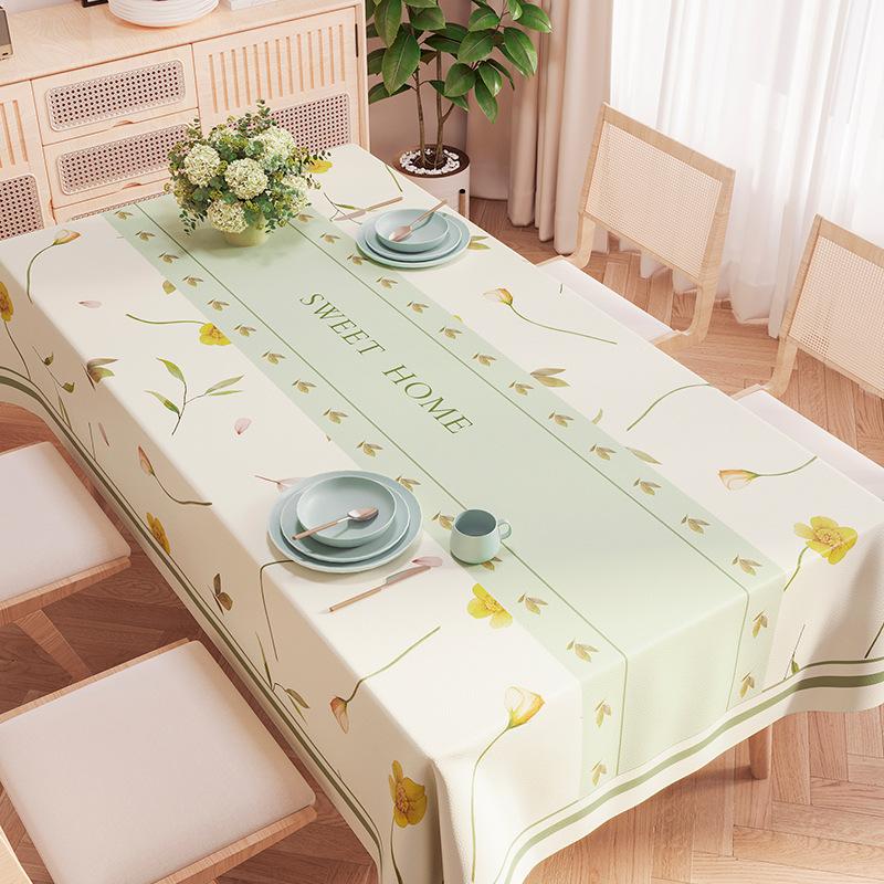 New Year'S Fresh Tablecloth Leave-In Waterproof And Oil-Proof Pvc Dining Table Tablecloth Tablecloth Cover Cloth Coffee Table Tablecloth