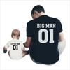 HOMEM GRANDE HOMEM PEQUENO 01 Camiseta Combinando Pai Filho Estampada Criança Presente Dia dos Pais T