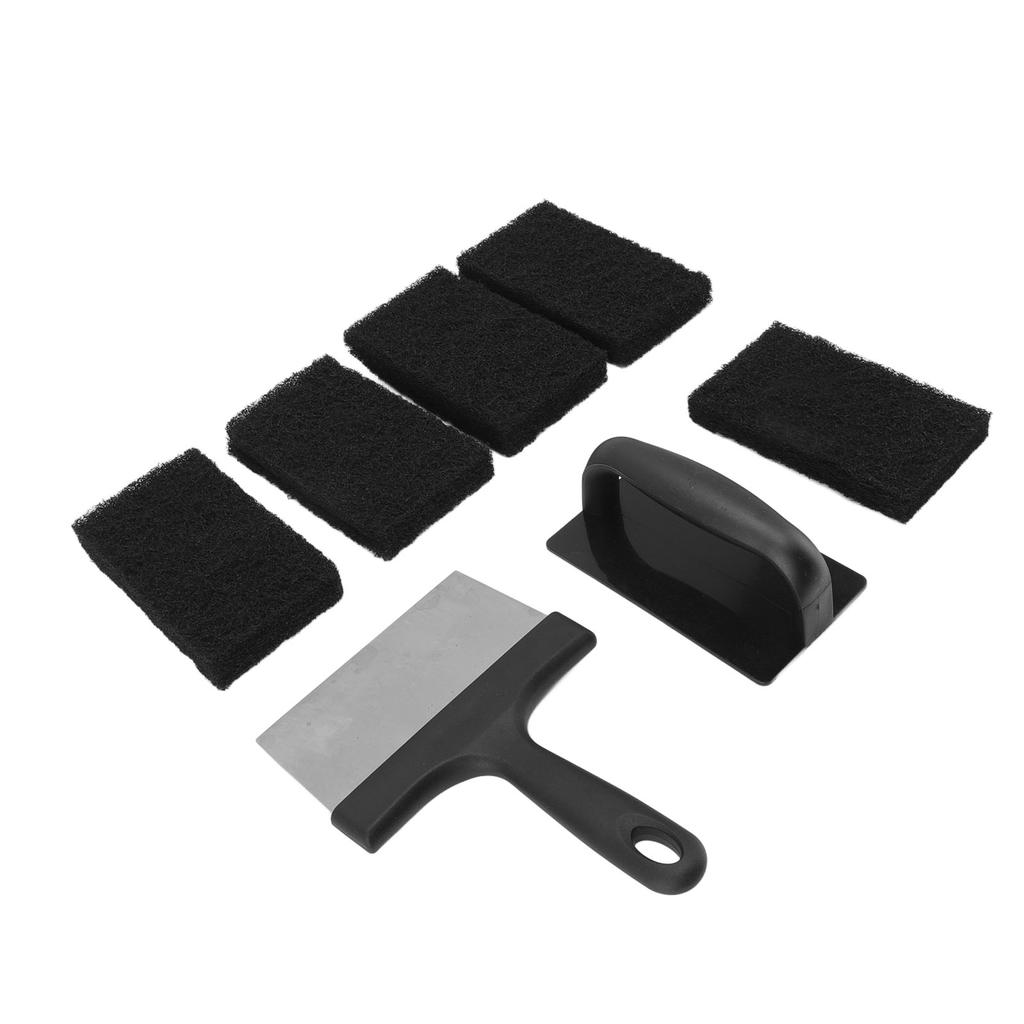 Barbecue Grillplatte Reinigungsset BBQ Grillreiniger Set Enthält Edelstahl Schaberbürste
