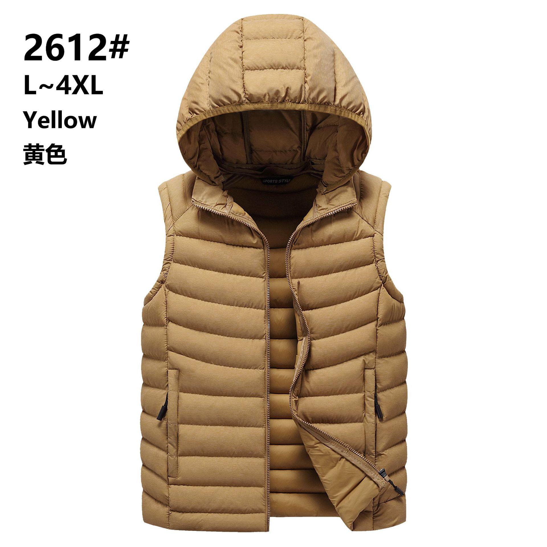 

Зимний жилет с капюшоном, хлопковая одежда, модный жилет без рукавов со стойкой, повседневный теплый однотонный хлопковый плащ XXXL