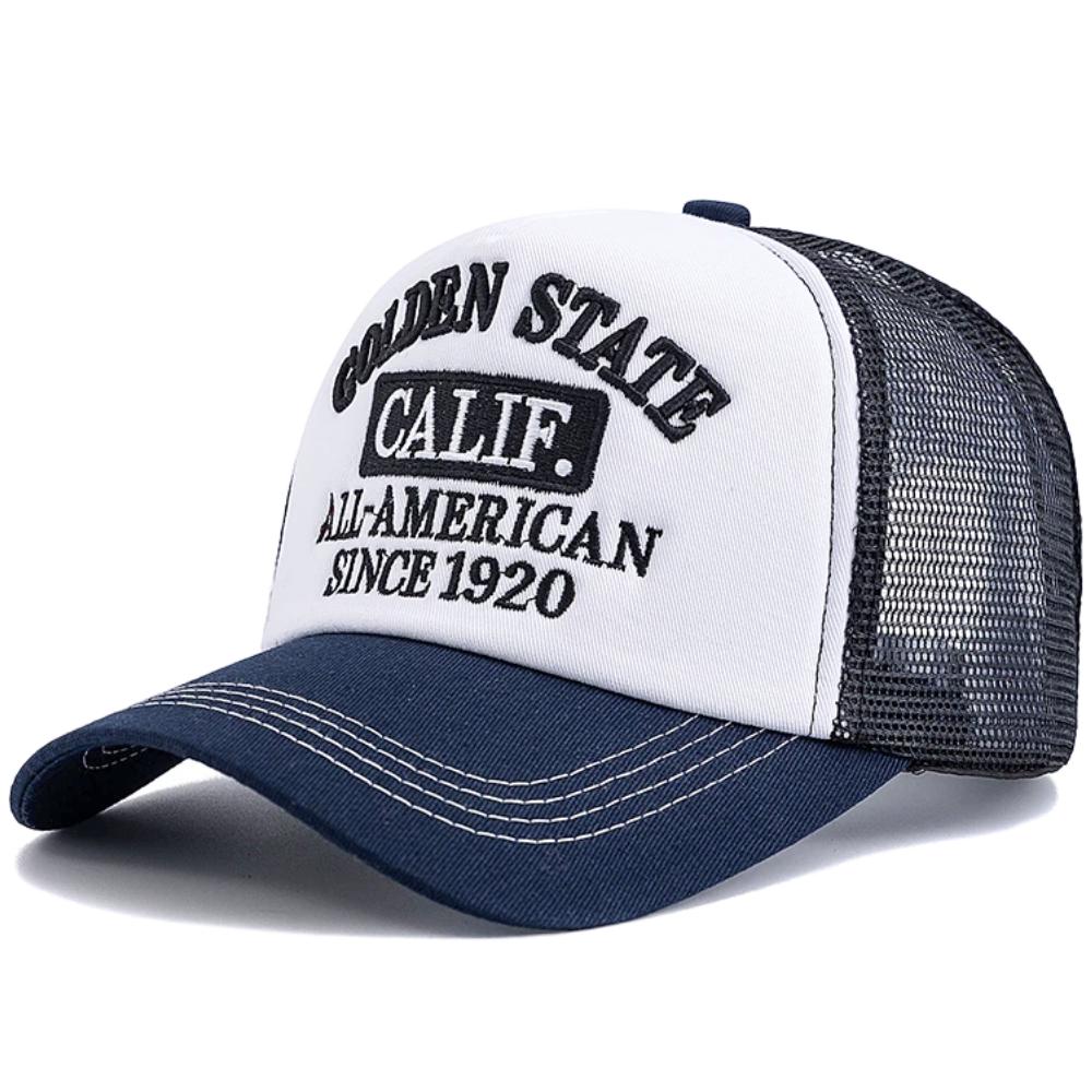 Unisex Fashion Trucker Hats Golden State California Embroidered Mesh Baseball Cap For Men Women Outdoor Hats Caps