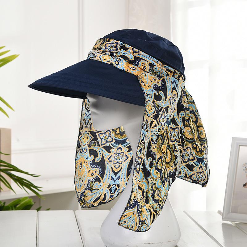 Hat Women's Summer Sunscreen Sun Hat Big Edge Outdoor Face Hat Sun Hat Women's Cycling Big Brim Tea Picking Hat