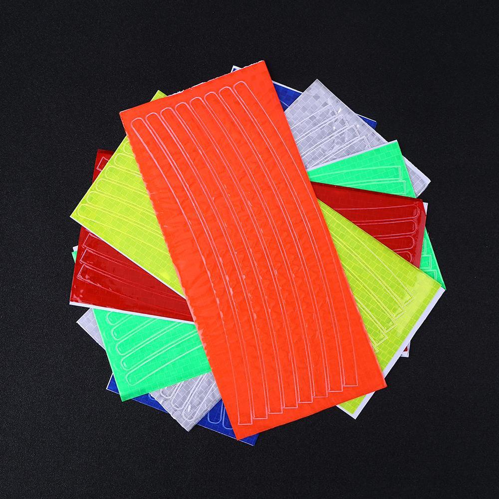 Wheel Sticker Reflector Sticker Cycling Fluorescent Bicycle Sticker Reflector Tape Reflective Strip