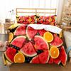 Watermelon Duvet Cover Set Summer Theme Fresh Fruits Pattern Quilt Cover For Kids Boys Girls Bedding Set Bedroom Decor Gifts