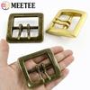 Boucles de Ceinture Rétro pour Homme Meetee 40mm Boucles à Ardillon Cuivre Pur Boucle de Ceinture à Double Aiguille Boucle d'Ajustement de Sangle Accessoires de Couture