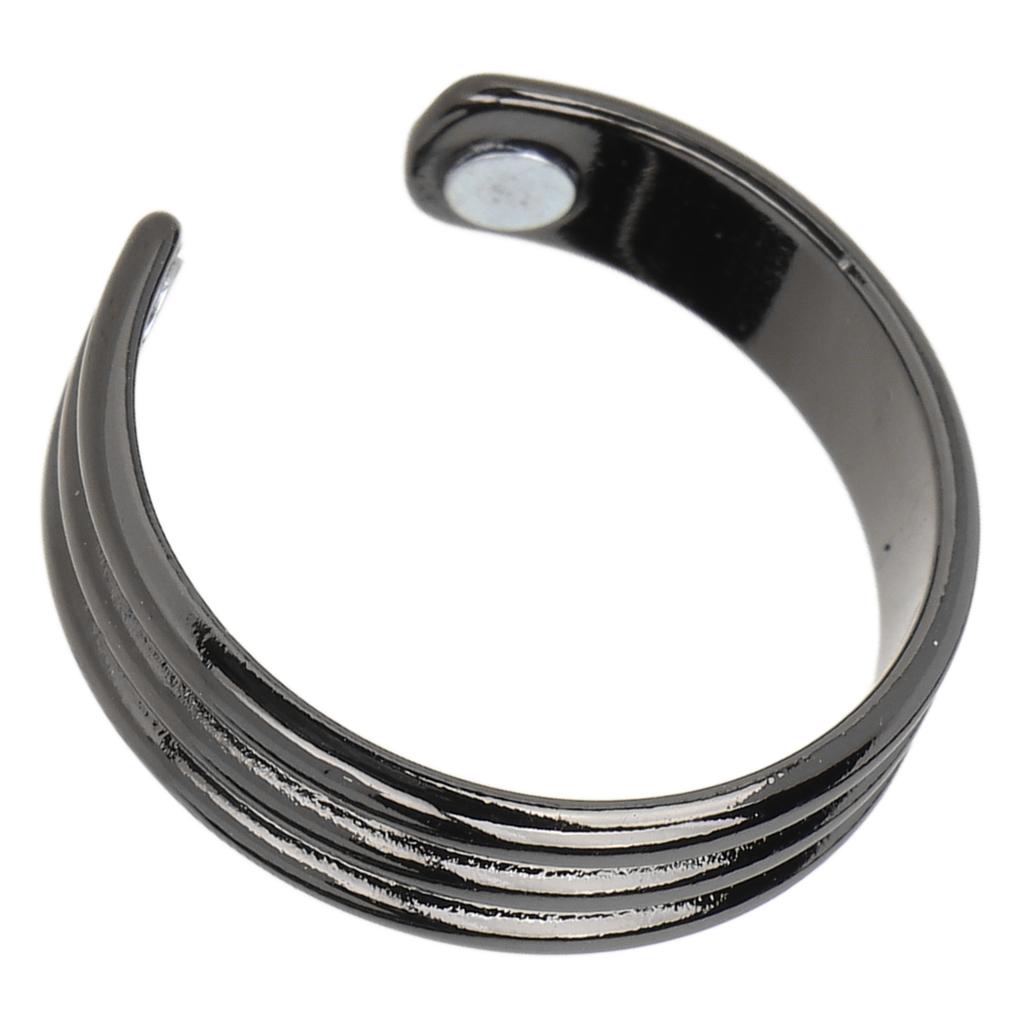 Men Women Adjustable Magnetic Ring Black Metal Stylish Fatigue Joint Soreness Relief Ring Jewlery Accessory