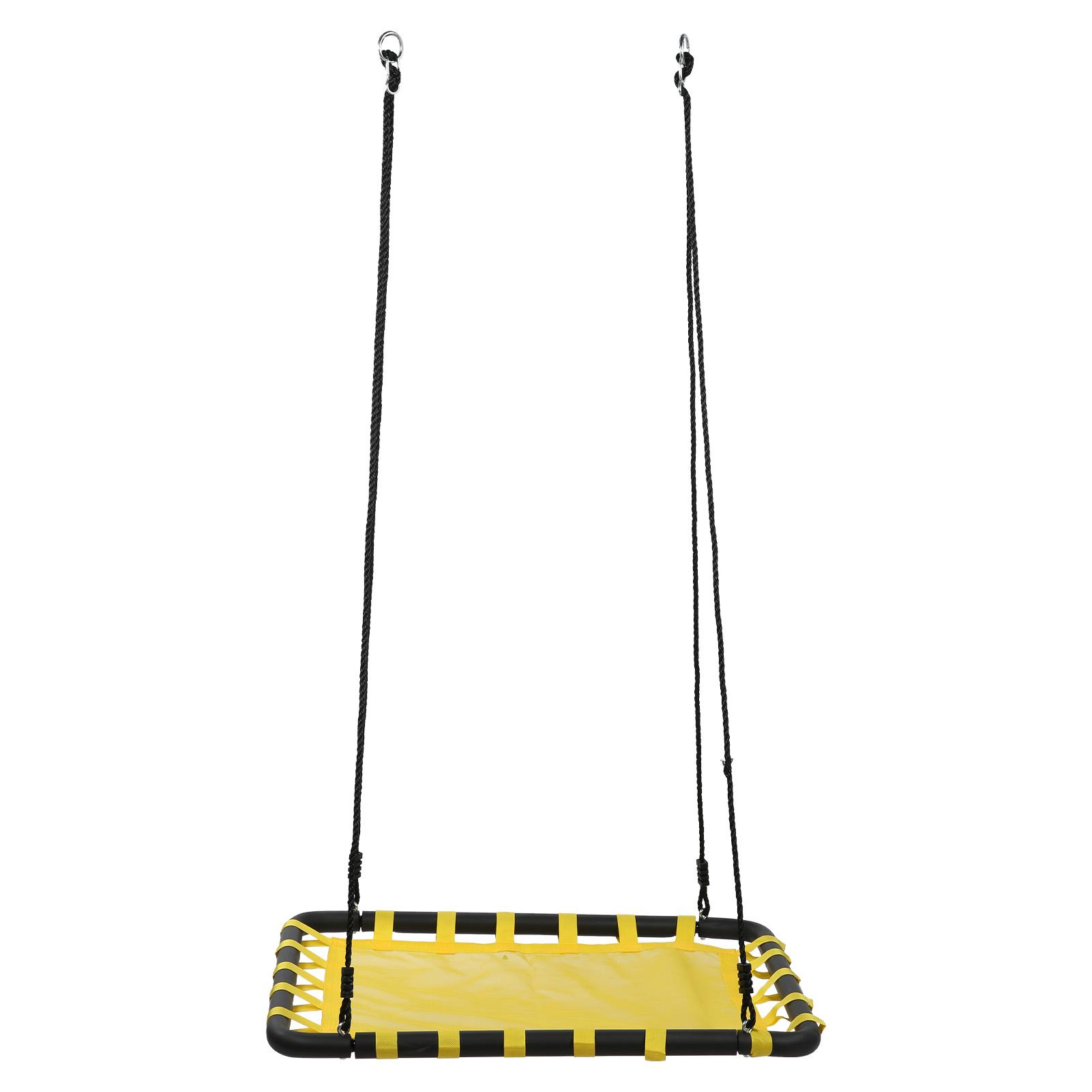 

Платформа для установки на дереве, прямоугольные качели с ковриком, стальная рама и веревка