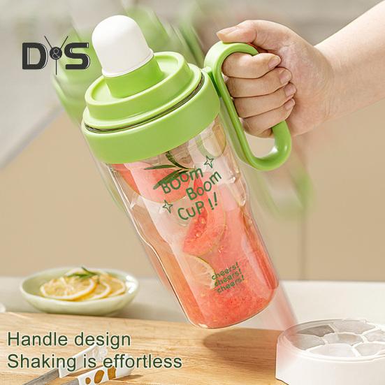 Barkeeper-Shaker-Set, auslaufsicherer Cocktail-Maker mit Eisform, BPA-freier Kunststoff-Shake-Kessel für Zitronentee und Mocktails