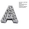 Rhinestone Letter Beads Alloy A To Z Charms Slide Letter Charms Small Spacer Beads for DIY Jewelry Making Keychain Cell Phone Chain Bracelet Craft