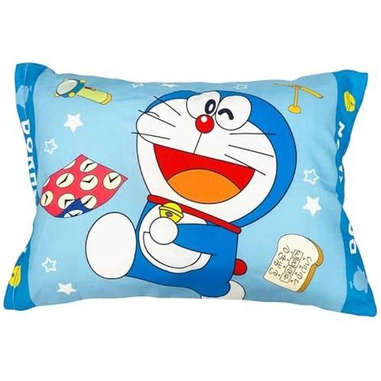 MORIPiLO çocuk yastığı Doraemon cilt dostu kılıf %100 pamuktan yapılmıştır. pamuklu yıkanabilir alçak profilli yaklaşık 28x39cm (Doraemon gizli aletleri).