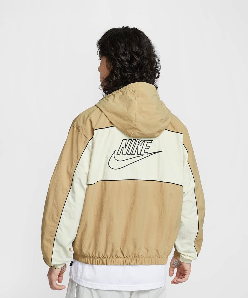 Nike Club Hooded Jacket M - Parachute Beige:Light Khaki:Black:White / Hj2013-298