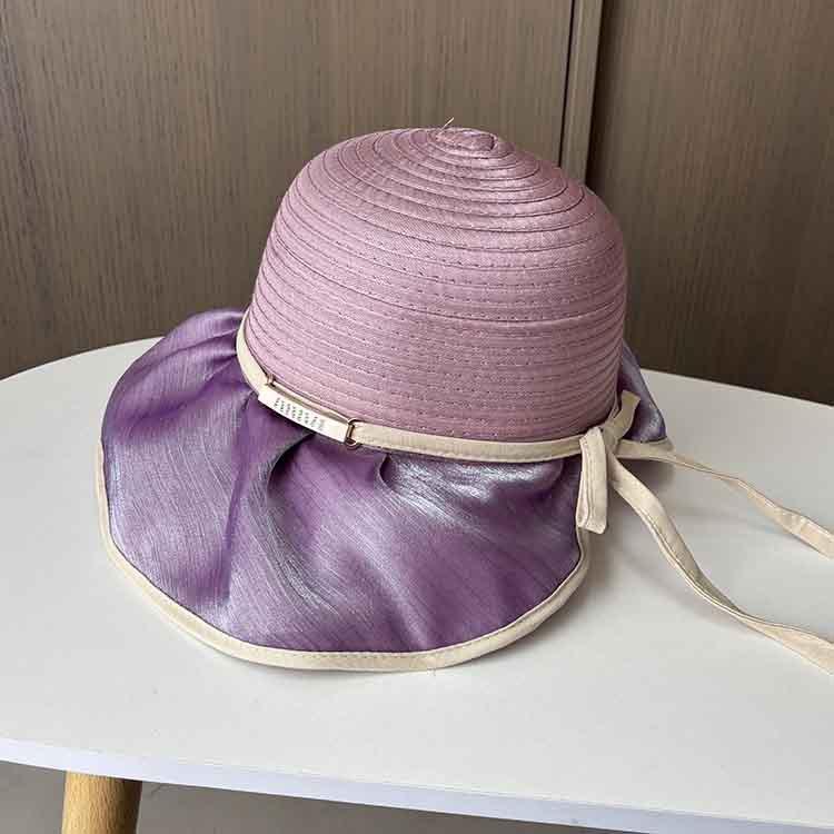 Summer Hat Travel Big Eaves Sunshade Sun Protection Bucket Hat Women's Outdoor Leisure Versatile Anti-ultraviolet Beach Hat