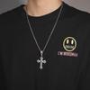 European & American Hip-Hop Cross Pendant Necklace with Diamonds