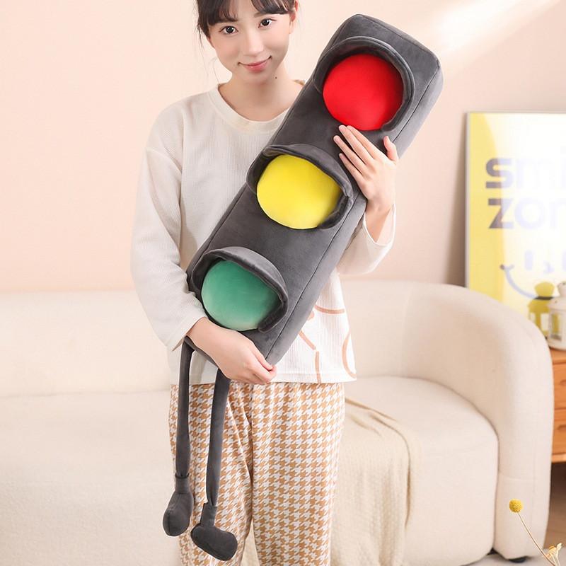 Realistic Red Green Light Plush Toy For Kids Educational Traffic Teaching Tool 55cm 80cm 100cm
