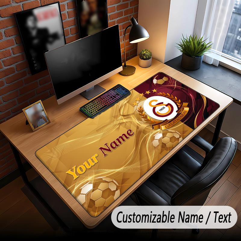 Large Mouse Pad Galatasaray FC Print Custom Name Text Desk Mat for Office Gaming
