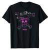 Strohhut Jolly Roger One Piece T-Shirt Piratenlogo Grafikdruck Rundhalsausschnitt Weich 100% Baumwolle Lässige Mode Streetstyle Oberteile