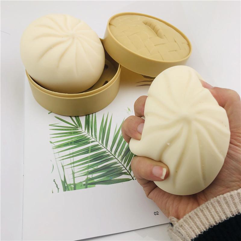 Novelty Toys Children's Creative Decompression Squeezing Toy Trick Simulation Cha Siu Bao Vent Decompression Steamed Stuffed Bun