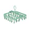 Foldable Multi-Head Clothes Drying Rack with 32 Clips for Children's Clothing