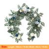 1.8/2.7M Artificial Flowers Wedding Eucalyptus Garland with Rose Wedding Table Centerpieces Boho Bridal Shower Decoration Wreath