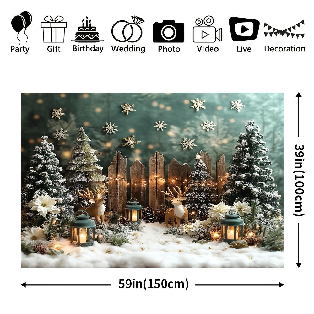 Vánoční večírek Zasněžená zimní lesní dekorace Pozadí Zimní pozadí Dekorace pro fotoateliér Fotokoutek Vánoční večírek