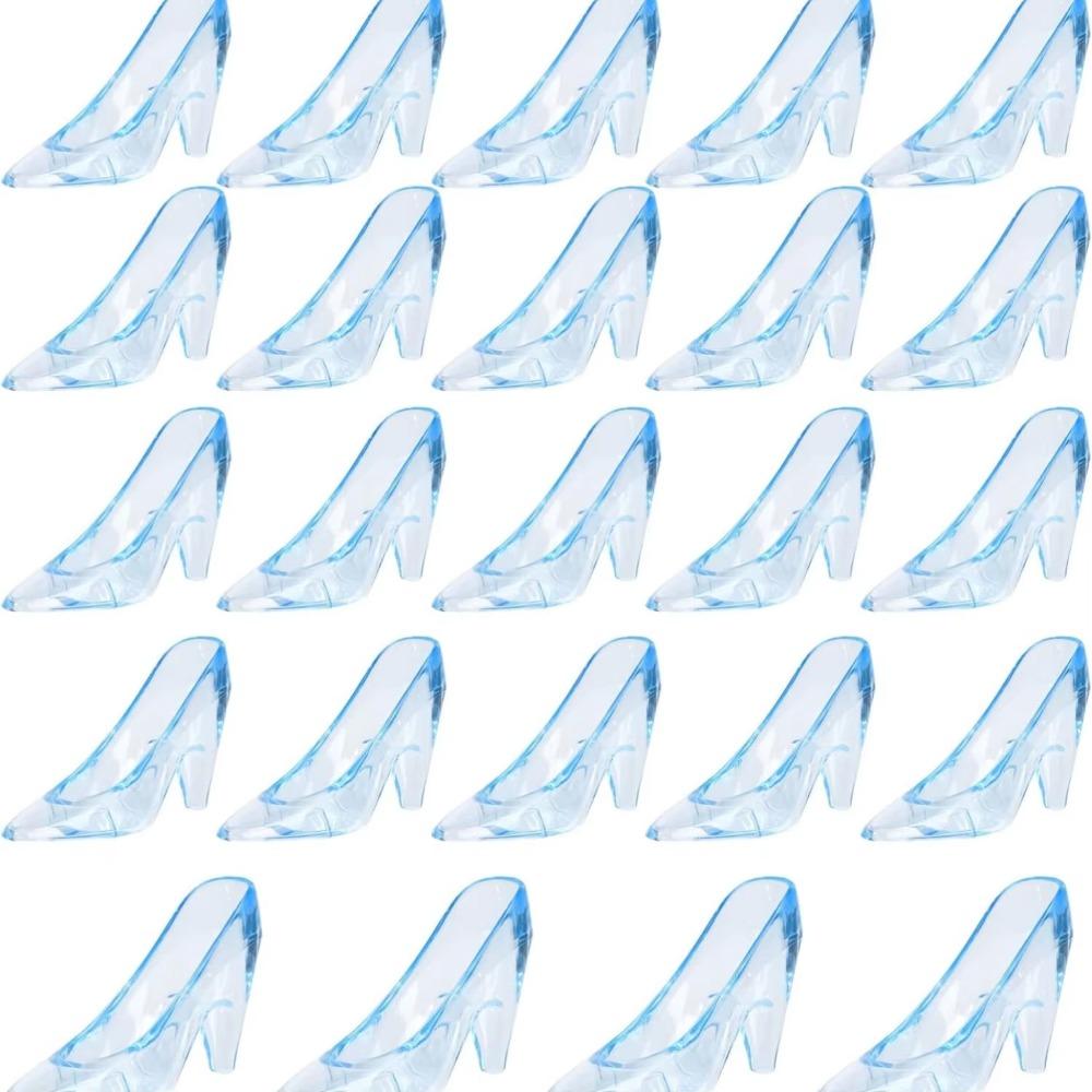 12PCS Creative Princess Slippers 3.5 Inch Crystal Shoes New Mini Cinderella Slippers