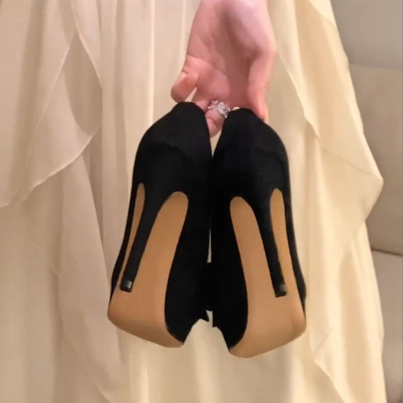 Fashion 2025 Fashion Women's High Heels Butterfly-knot Slip on Pointed Toe Super High Thin Heels Pumps Solid for Sexy Party Dress Shoes