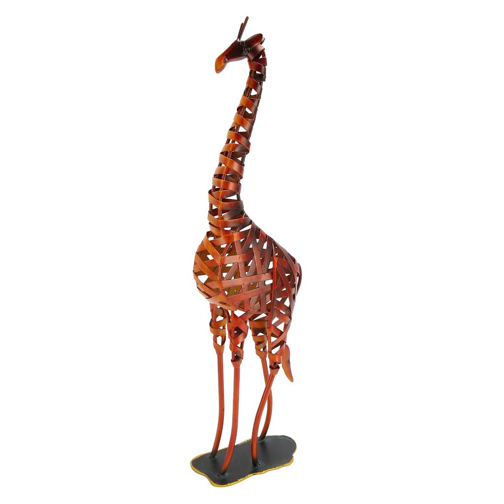 Giraffe Sculpture Vintage Iron Giraffe Statue Decorative Metal Giraffe Ornament for Living Room