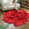 Florale Plüsch-Bodenmatte 3D Realistisches Blumendesign Rutschfest Saugfähig Badematte Schnelltrocknend Badezimmerteppich für Schlafzimmer Eingangsbereich Schminktischbereich