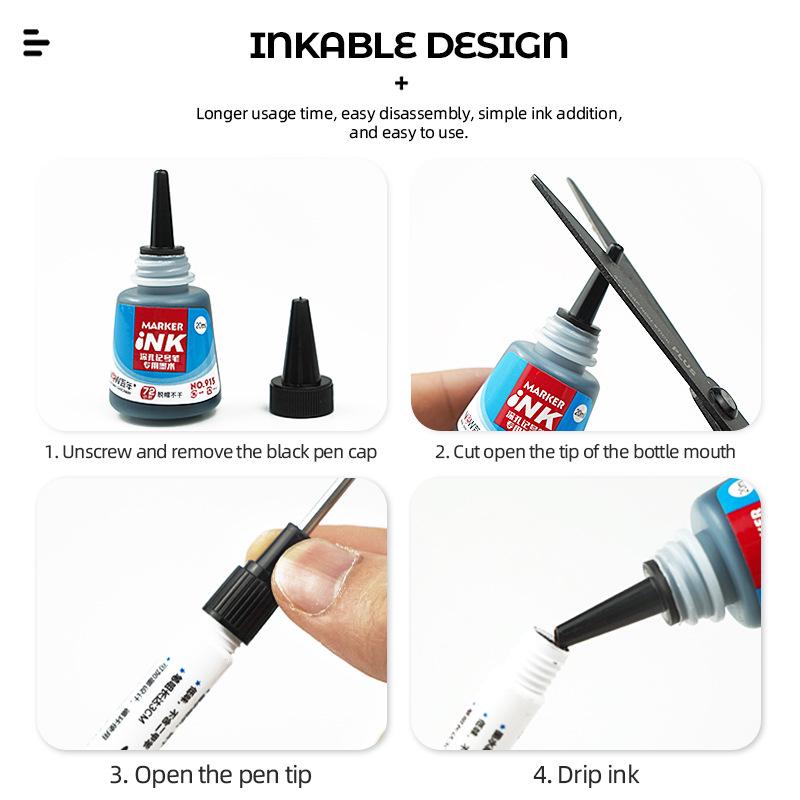 Cross-border Exclusive Deep Hole Woodworking Marker - 32MM Quick-dry, Waterproof, Fade-resistant for Drilling and Tile