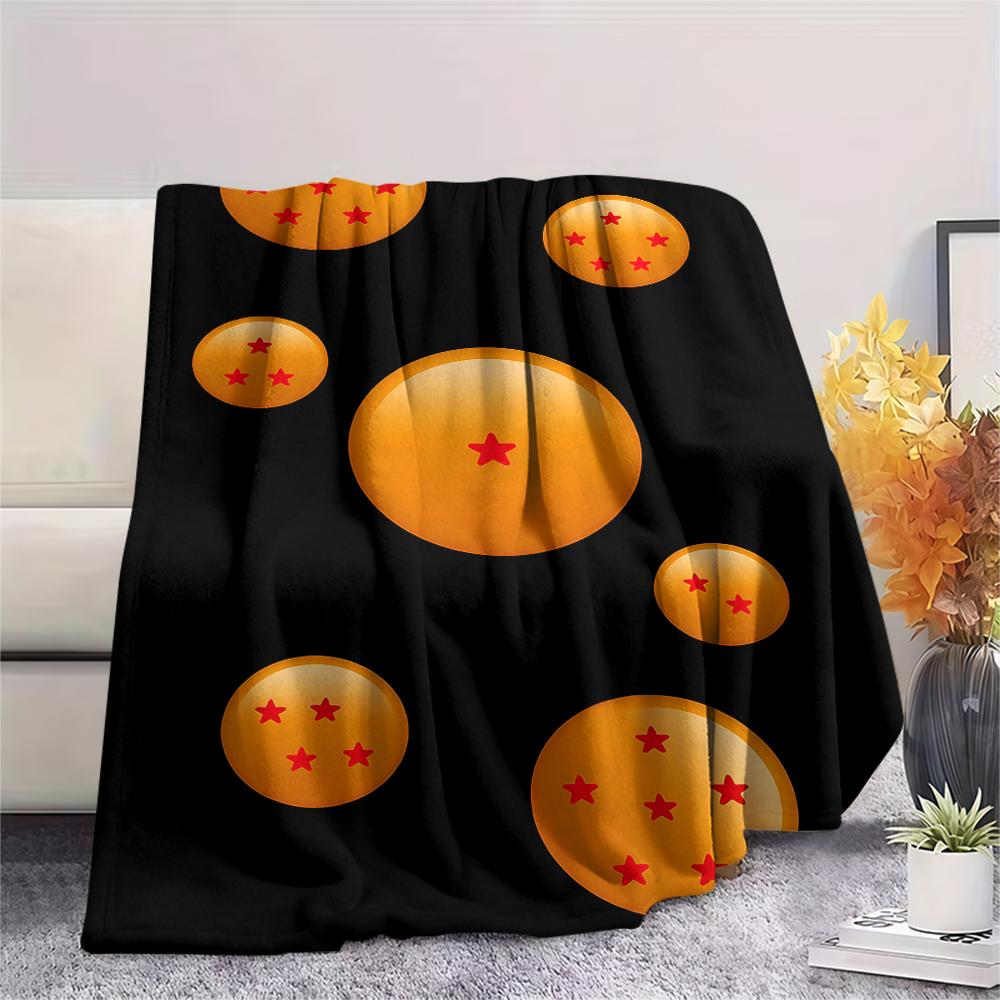 Coperta in Flanella con Stampa Personaggi Dragon Ball, Alta qualità Confortevole per Tutte le Stagioni, Arredamento per la Casa, Calore e Comfort, Perfetta per Regali di Natale