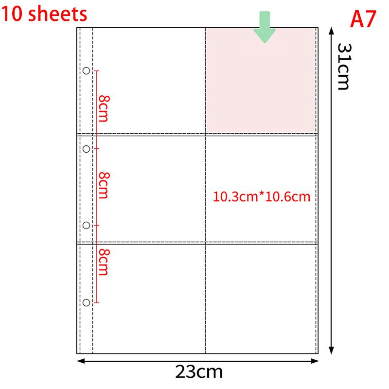 А4 Прозрачный держатель для фотокарточек на кольцах вкладыши для фотоальбома 123468910 карманов внутренняя страница альбом для коллекционирования карточек 598₽